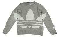 Šedá mikina s logem Adidas