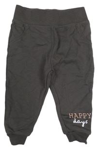 Tmavohnedé tepláky s nápisom Lupilu