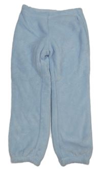 Svetlomodré plyšové domáceé nohavice H&M