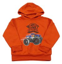 Červená mikina s HotWheels a kapucňou