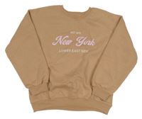 Hnedá mikina s nápisom dunnes