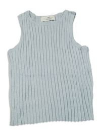 Svetlomodrý melírovaný rebrovaný úpletový top H&M