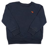 Tmavomodrá mikina s výšivkou Next