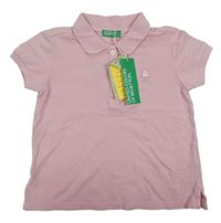 Nové - světlerůžové polo tričko s logem Benetton