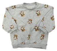 Sivá mikina s medveďmi H&M