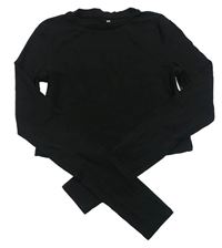 Čierne crop tričko H&M