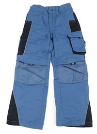 Modro-černé outdoorové kalhoty s kapsami Active Touch 