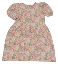 Ružovo-biele kvetované šaty zn. Nutmeg