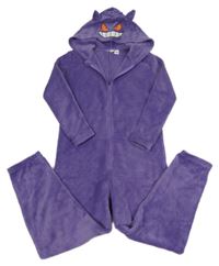 Fialová plyšová kombinéza s kapucí - Pokémon
