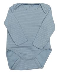 Světlemodro-bílé pruhované body Sinsay