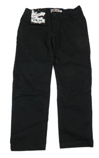 Nové - Černé plátěné chino kalhoty 