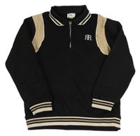 Černo-béžová mikina s logem River Island