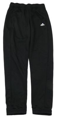 Černé sportovní tepláky s logem Adidas