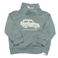 Svetlosivá mikina s autom a golierom Topolino