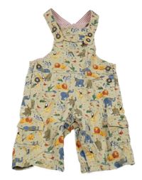 Béžové na traké rifľové kraťasy so zvieratkami Jojo Maman Bébé