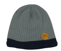 Šedo-tmavomodrá čepice s příšerkou Kiki&Koko