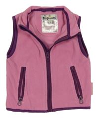 Ružová fleecová prepínaci vesta