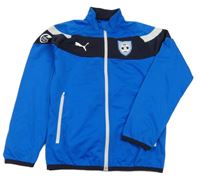 Modro-tmavomodrá prepínaci športová mikina s nášivkou Puma