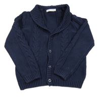 Tmavomodrý vzorovaný prepínaci sveter Bluezoo