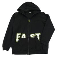 Čierna prepínaci mikina s nápisom a kapucňou LC Waikiki