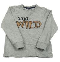 Sivé tričko s nápisom Lupilu