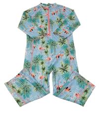 Světlemodrý UV overal s plameňáky John Lewis