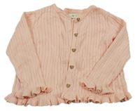 Ružový rebrovaný prepínaci sveter F&F