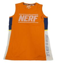 Oranžovo-bielo-modré tielko s nápisy - NERF C&A