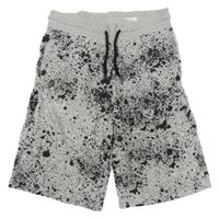 Sivo-čierne teplákové kraťasy s fleky H&M