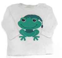 Biele pyžamové tričko s žabkou H&M