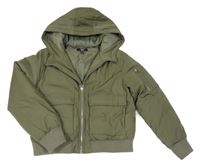 Khaki crop zimní bunda s kapucí New Look