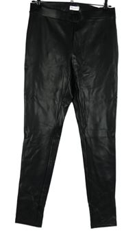 Dámske čierne koženkové tregíny Tchibo