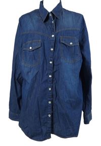 Dámská tmavomodrá riflová halenka John Baner 