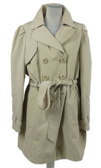 Dámsky béžový šušťákový jarný kabát s opaskom George