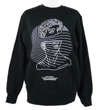 Pánská černá mikina s potiskem 