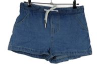 Dámské světlemodré teplákovo/riflové kraťasy Shein 