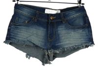 Dámské tmavomodré roztřepené minikraťasy Denim 