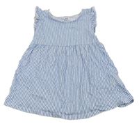 Modro-biele pruhované bavlnené šaty H&M