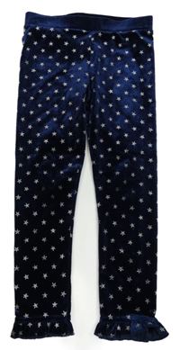 Tmavomodré sametové legíny s hvězdami Primark