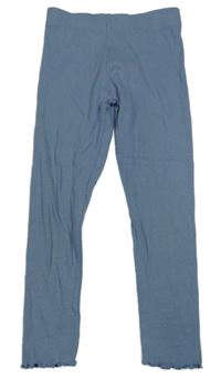 Modré rebrované legíny Primark