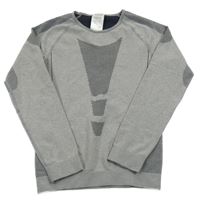 Svetlošedá -čierne funkčné tričko