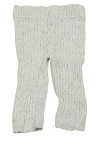 Svetlosivé pletené nohavice F&F