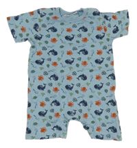 Modrý overal s obrázkami Ergee