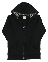 Čierna prepínaci mikina s kapucňou Next