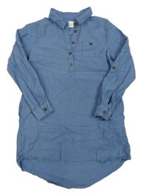 Modré košeľové šaty H&M