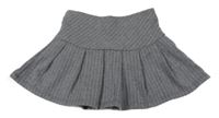 Sivá pruhovaná skladaná sukňa H&M