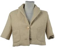 Dámský béžový crop kabátek Shein