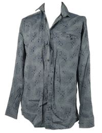 Pánská modro-bílá vzorovaná regular fit košile Emilio Adani vel. 18,5