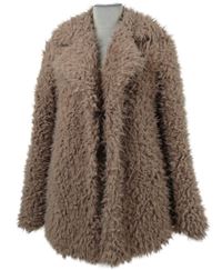 Dámský starorůžový huňatý kabát Gipsy 