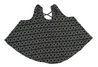Čierno-biely vzorovaný voľné ý top Primark